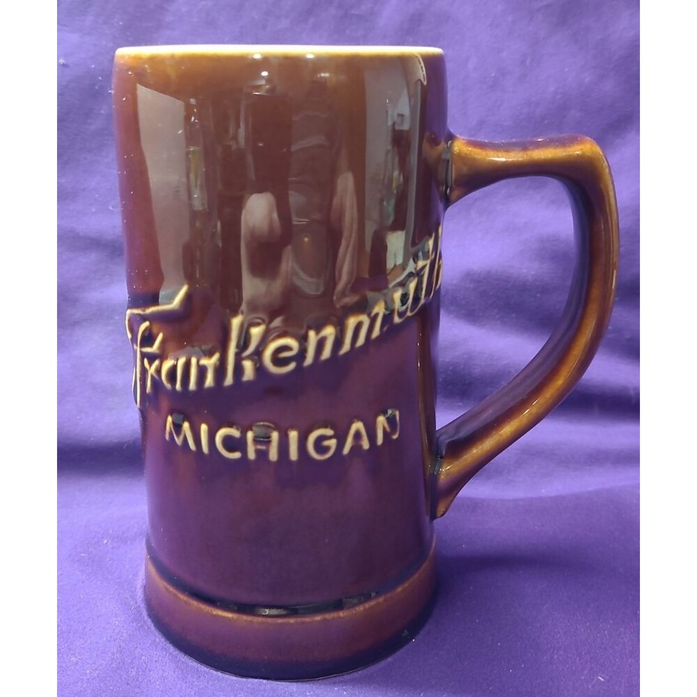 Vintage Frankenmuth Michigan Stein Mug By Hall 1960s 6" tall